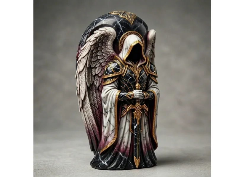statuette of archangel