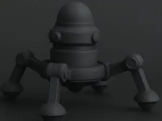 Space robot figurine