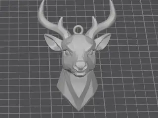 Deer Spirit – Low-Poly Christmas Ornament
