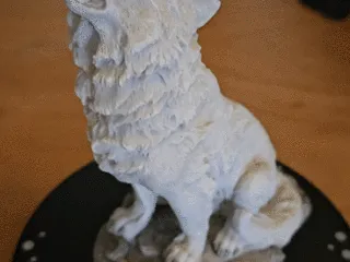 Realistischer Wolf (Heulend),Realistic Wolf (Howling)