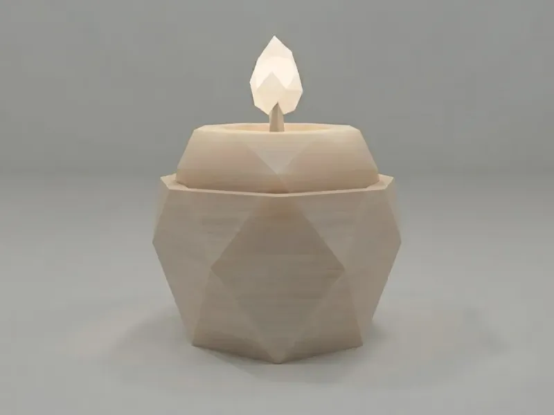 Low Poly Candle Holder