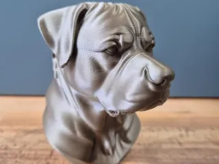 rottweiler head with base