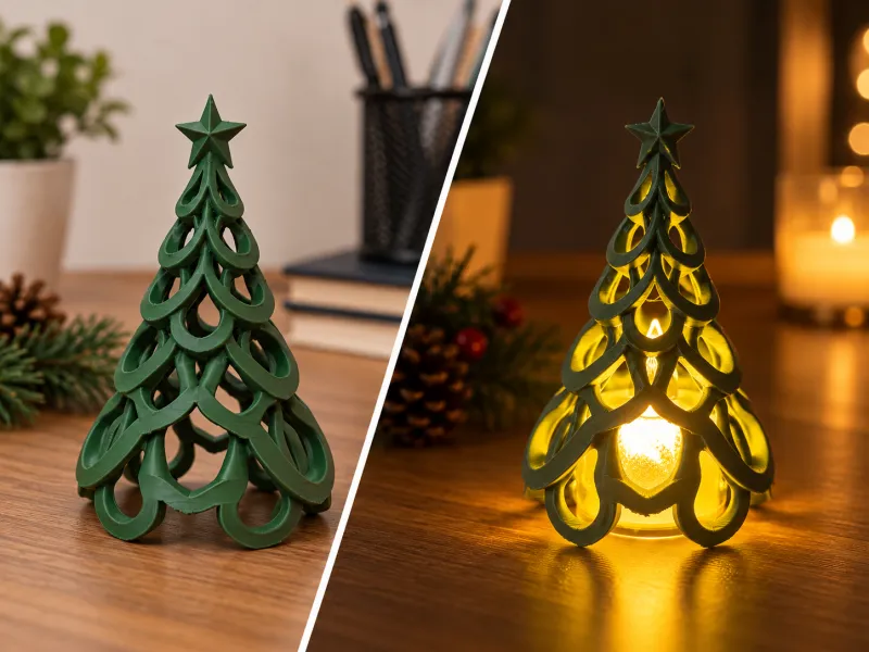 Weihnachtsbaum – Dekorative Verzierung & LED-Laterne