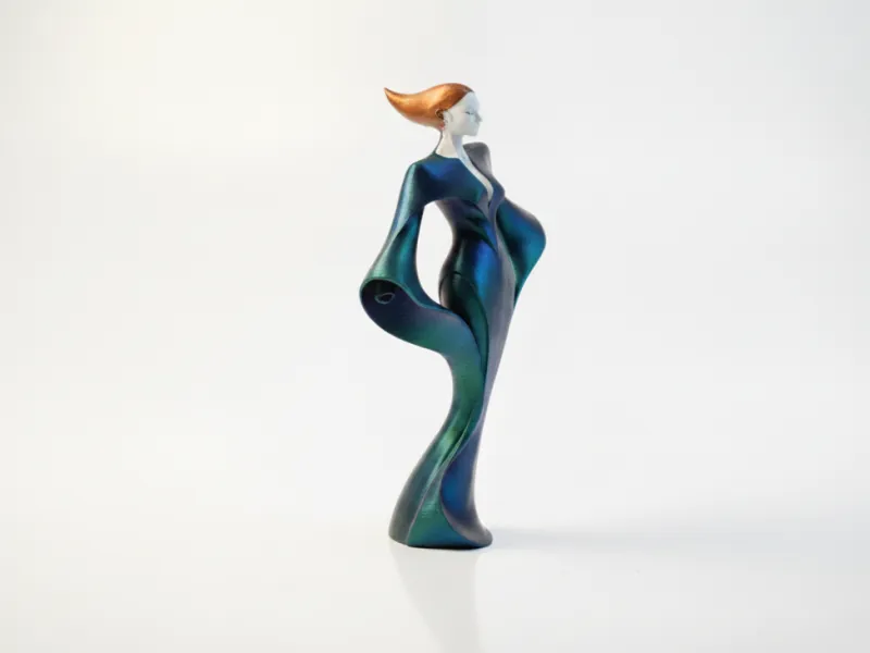 Escultura de la Reina, elegante figurilla femenina imprimible en 3D