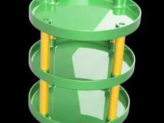 Round shelf with shelves