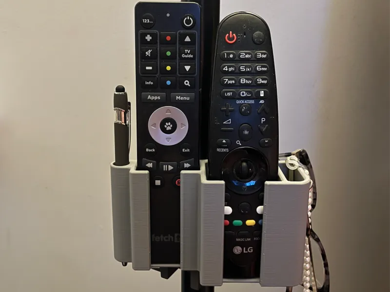 TV Remote Control Holder for Pedestal Light Post / Stand