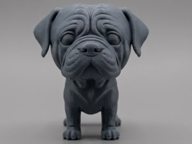 Adorabile Mastino Napoletano Stampa 3D – Statuetta di Cane Rugoso