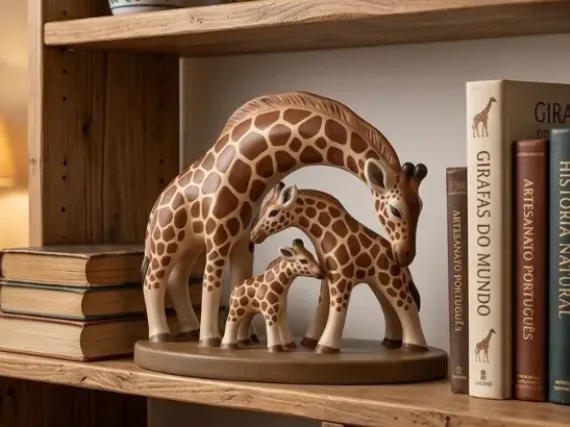 # Giraffe Family STL 3D Model | Sculpture for 3D Printing