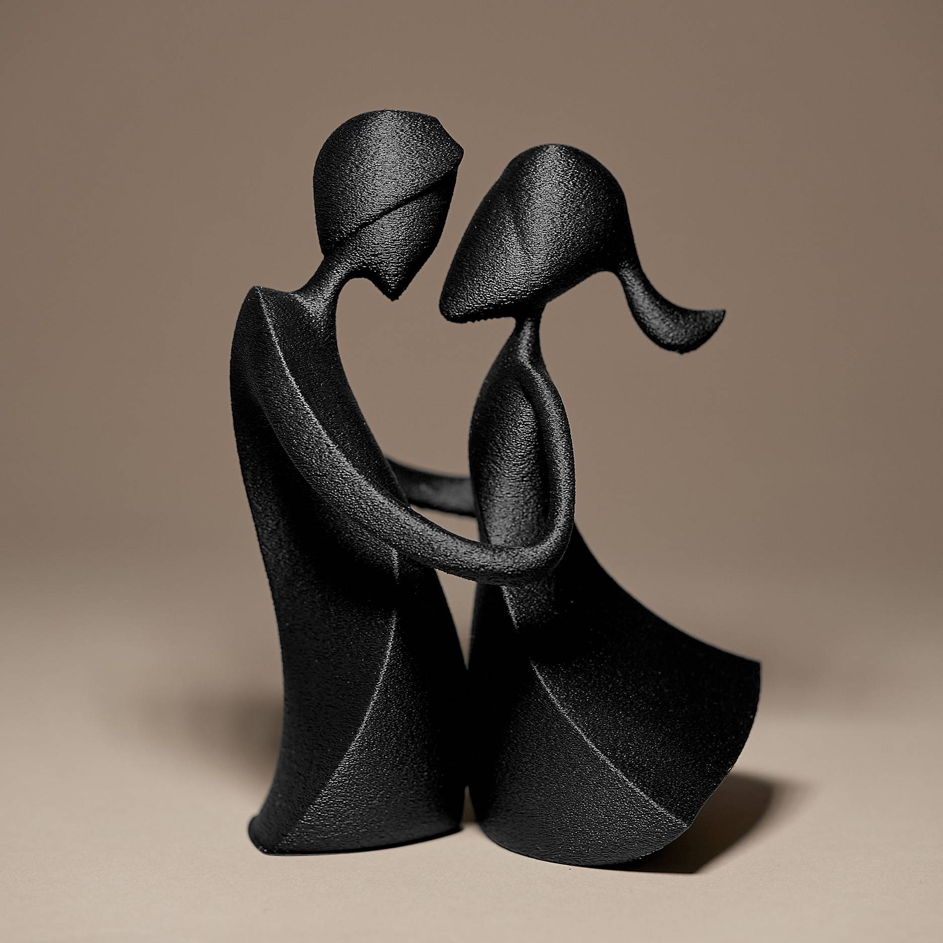 Abstract Romantic Couple Sculpture