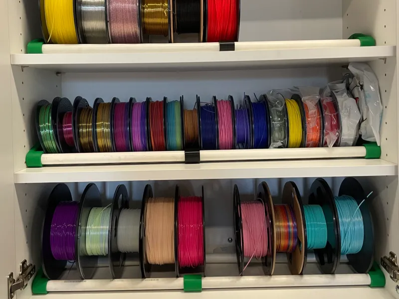 Customizable Filament Spool Holder Rack for half inch PVC