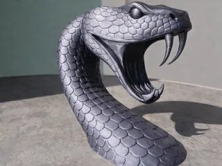 Sculptural Cobra Decor