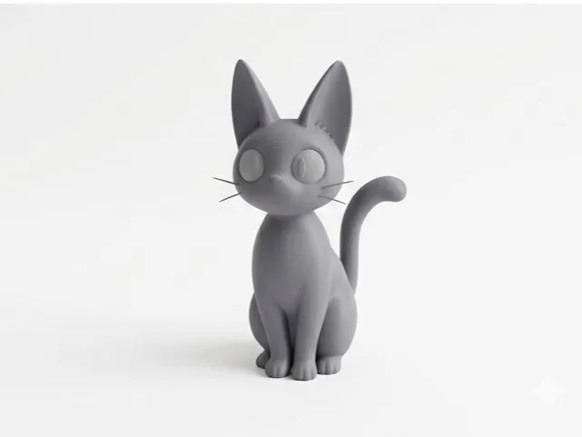 Jiji die Katze – Stilisierte 3D-Miniatur