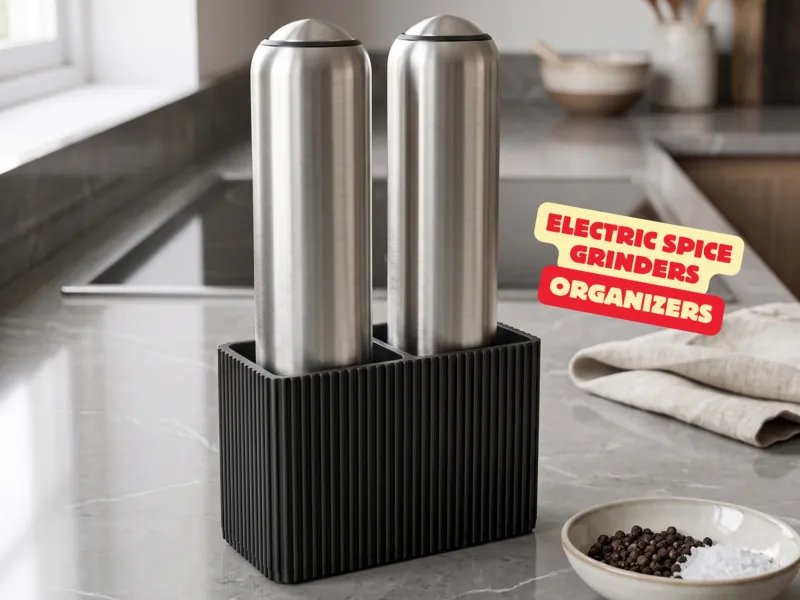 ELECTRIC SPICE GRINDER ORGANIZER (2 VERSIONS)