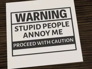 Warning, proceed with caution