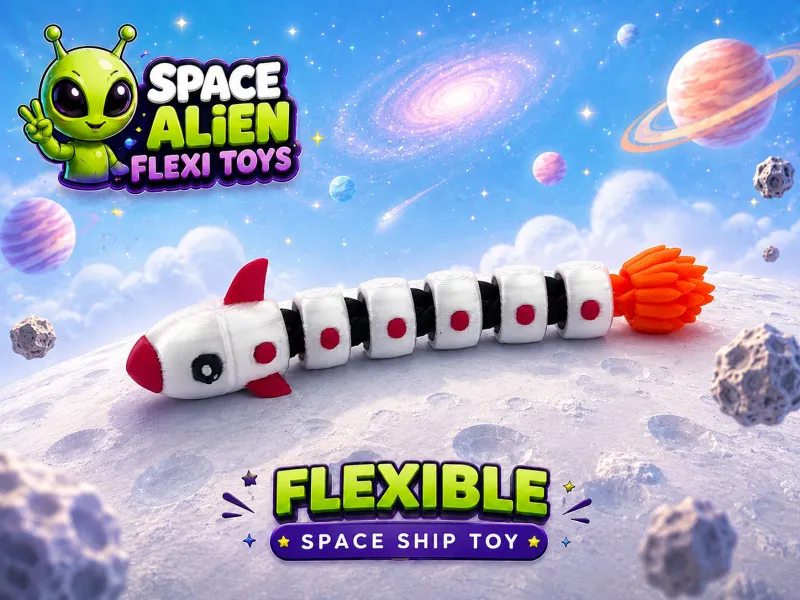 Articulated flexi toy - Spaceship flexible toy