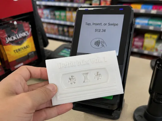 cassette tape credit card wand