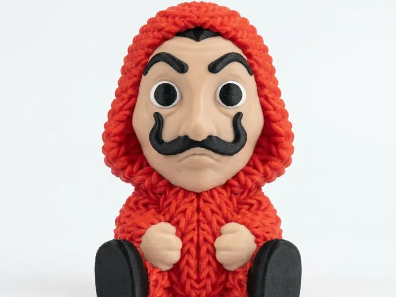 Cute Money Heist Toy - Keyring - Charm - Knitted - Crochet