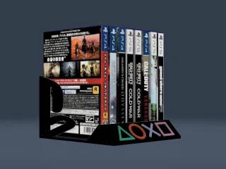 PS5 Game Storage Stand – 8 Case Organizer – Multicolor Singl