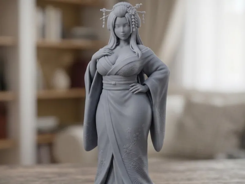 Kimono Beauty Figurine v8