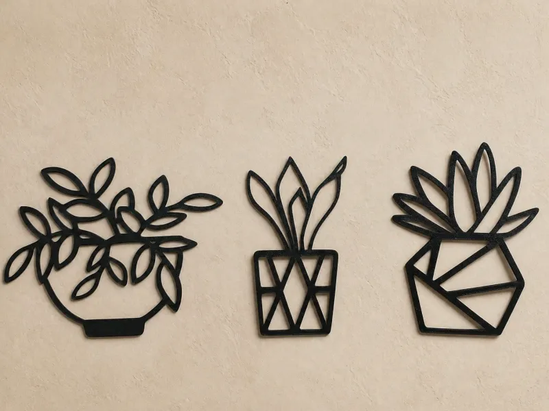 Set of 3 Plant Wall Arts