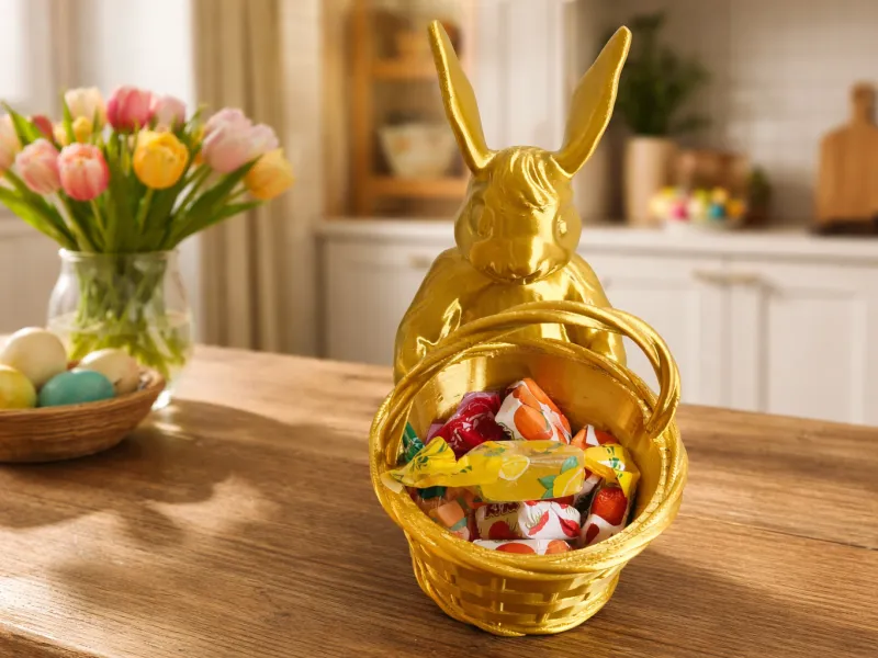 Easter bunny with a basket