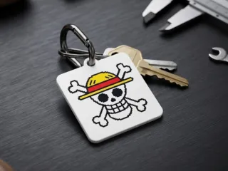 One Piece Keychain Pixel Art