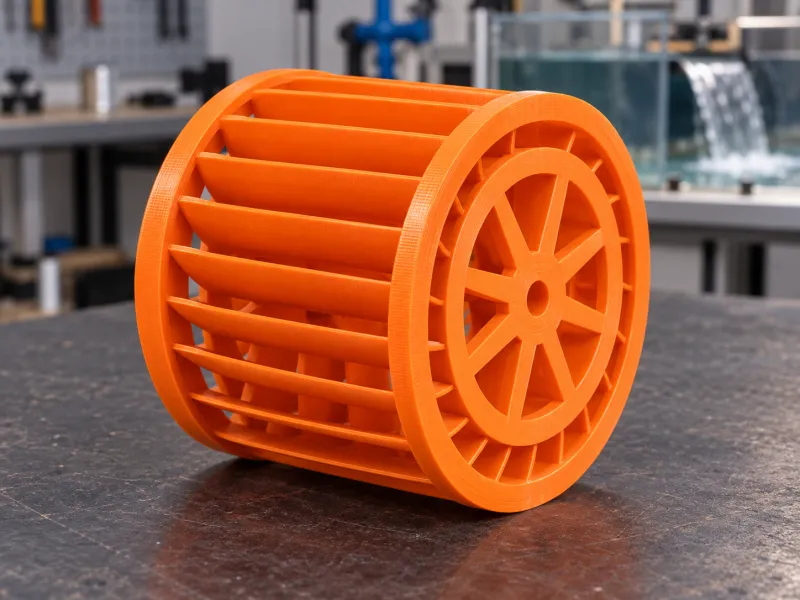 Rotor de turbina hidráulica de flujo cruzado en miniatura – Ø112 mm