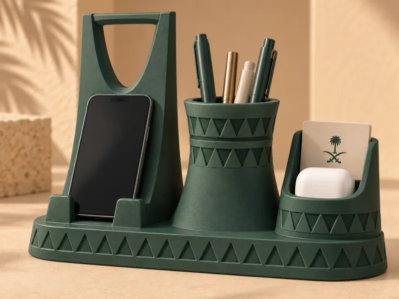 Riyadh Tower Pods – Saudi Skyline Desk Organizer