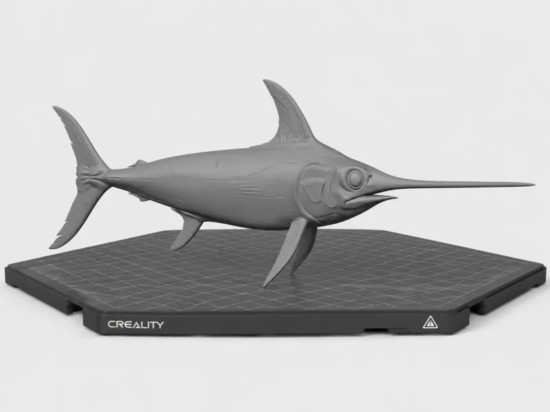 High-Detail Swordfish – Realistic Marine Wall Display