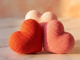 Knitted Heart: Cute, Chonky and Puffy
