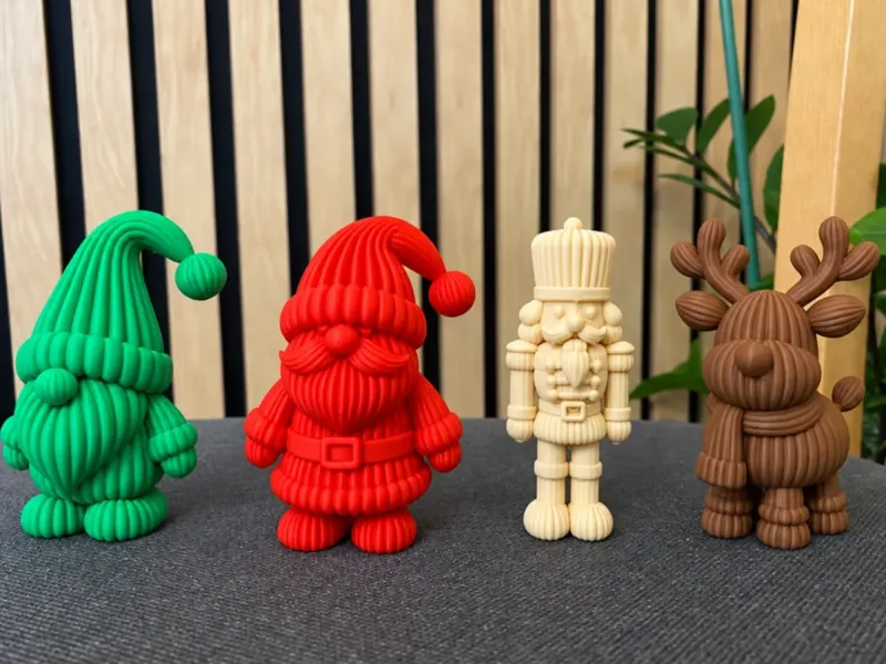 Collection de quatre figurines de Noel