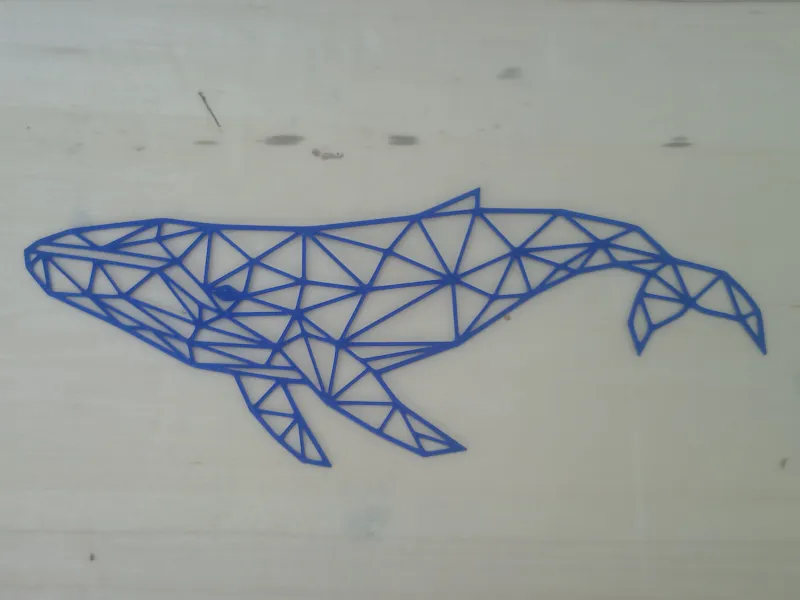 Whale LowPoly WallArt