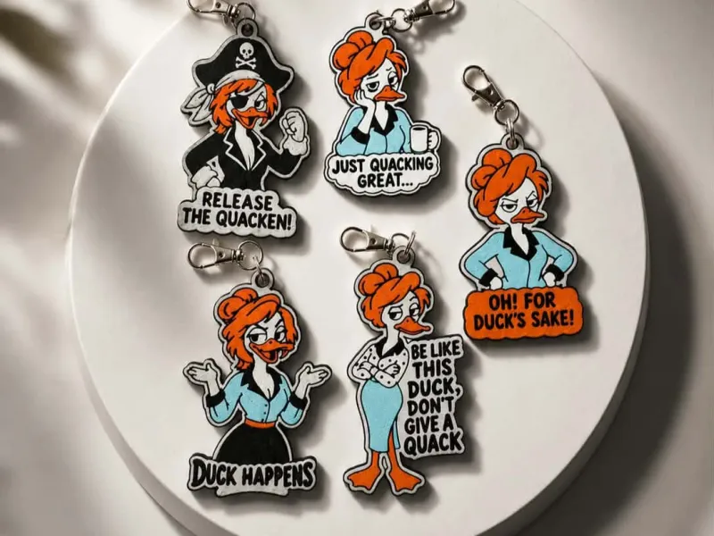 Lady Ginger -Sassy Duck Keychains