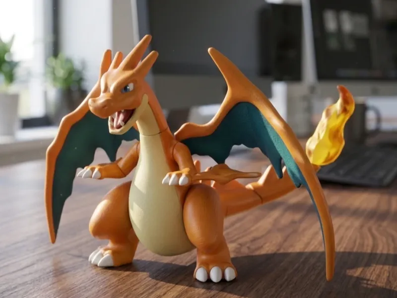 Mega Charizard Y Scale Figure - Pokémon Desktop Statue Colle