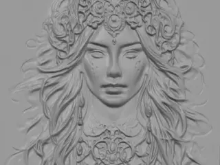 Amelia - relief sculpture