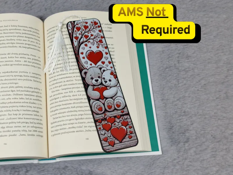 Cute Teddy Bear Love HueForge Bookmark