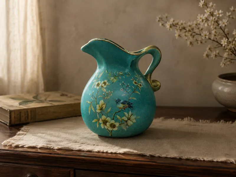 Floral Bird Ceramic Vase -- scanned by Creality Sermoon S