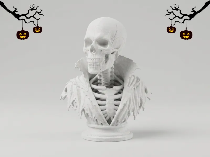 Skeleton Bust - Halloween 3D Model