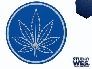 Cannabis Leaf - Allowed Traffic Sign - Wall Art v2