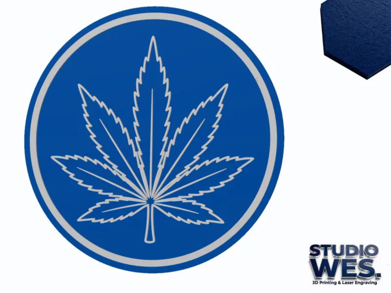 Cannabis Leaf - Allowed Traffic Sign - Wall Art v2