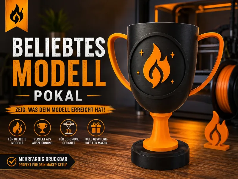 Beliebtes Modell Pokal – Auszeichnung für erfolgreiche 3D-Mo