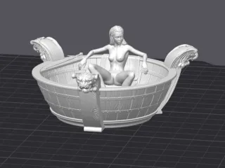 nude female hot tub bowl