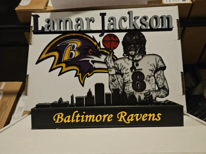 NFL - Display Lamar Jackson dei Baltimore Ravens