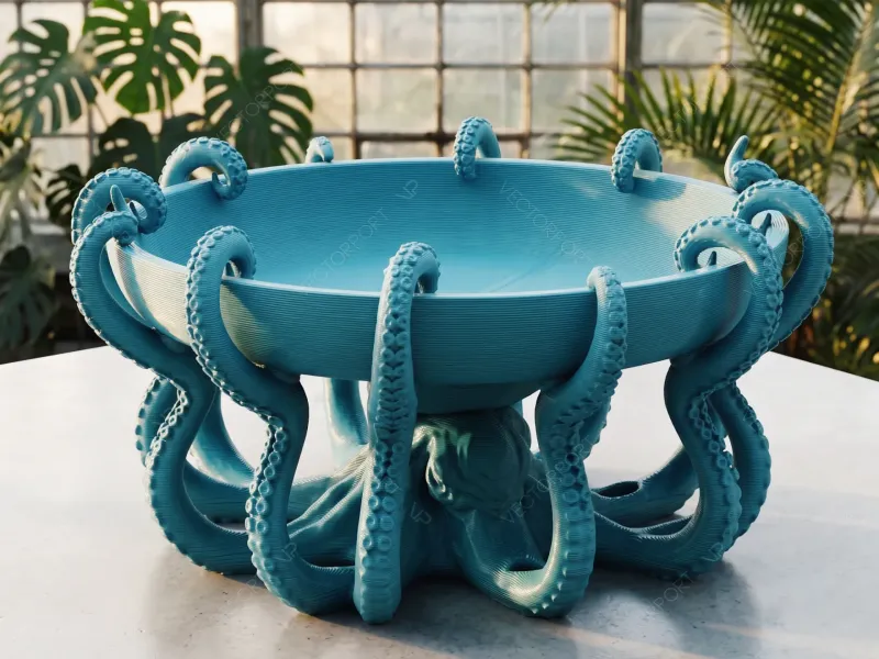 Plateau décoratif en tentacules de pieuvre