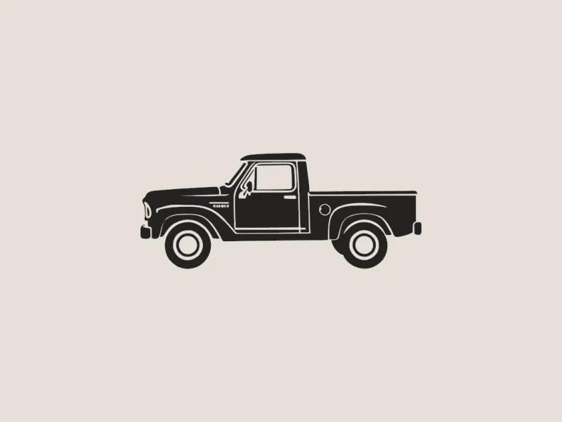 Classic Pickup Truck Wall Art - 3D Printable