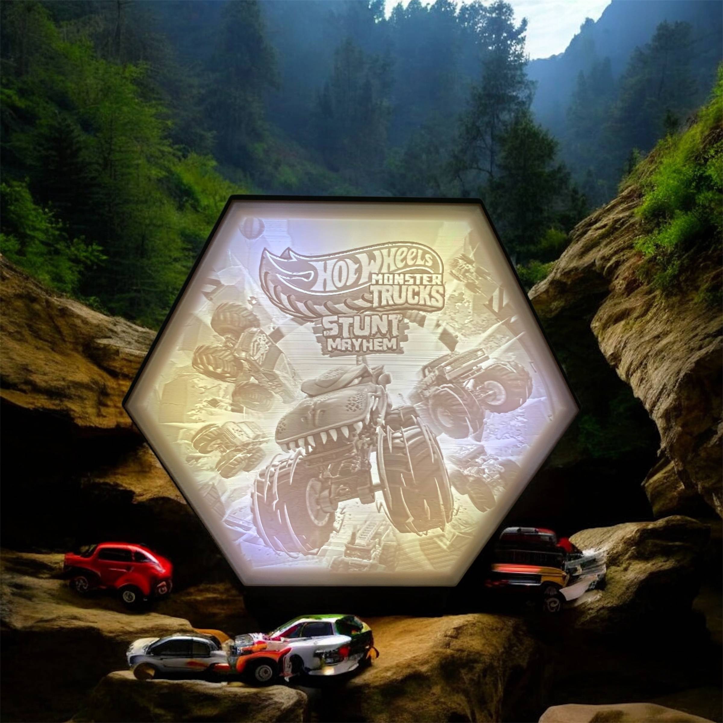 Hexagon Lamp LED RGB - Hotweels Monster Truck