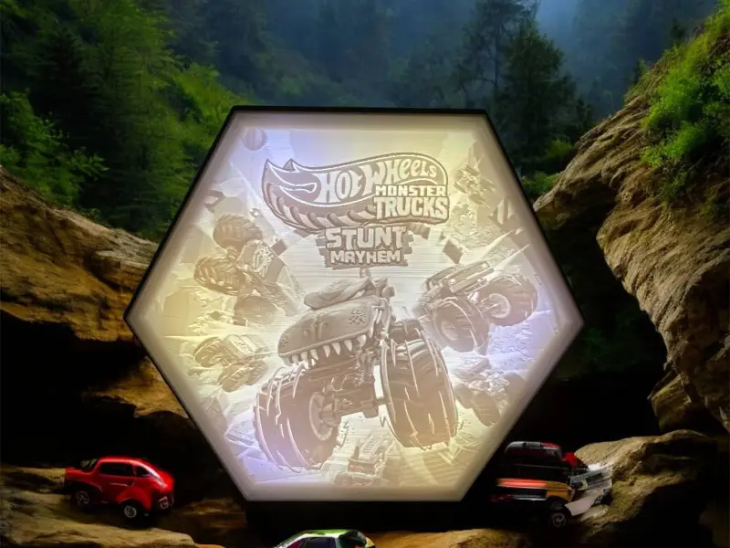 Hexagon Lamp LED RGB - Hotwheels Monster Truck