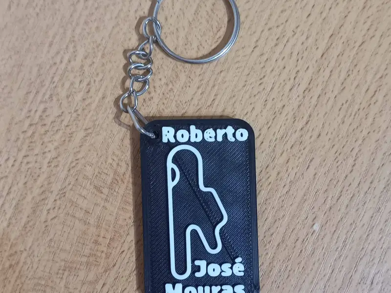 Roberto José Mouras Circuit Keychain