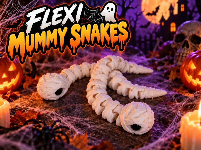 Serpenti Mummia Flexi, Carina Stampa 3D Flexi per Halloween