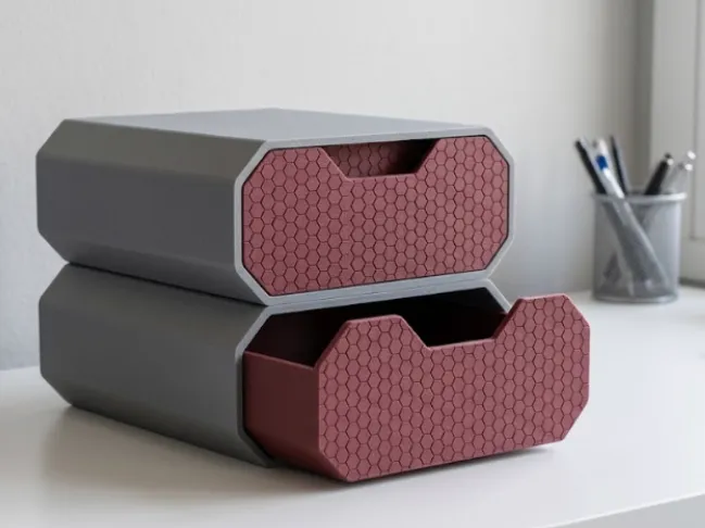Desk organizer with drawer (stackable)